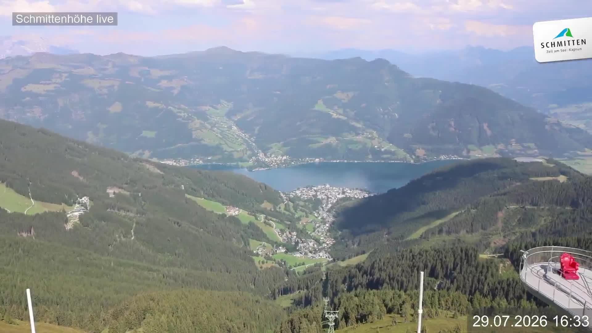 Archiv Foto Webcam Blick vom Gipfel der Schmittenhöhe