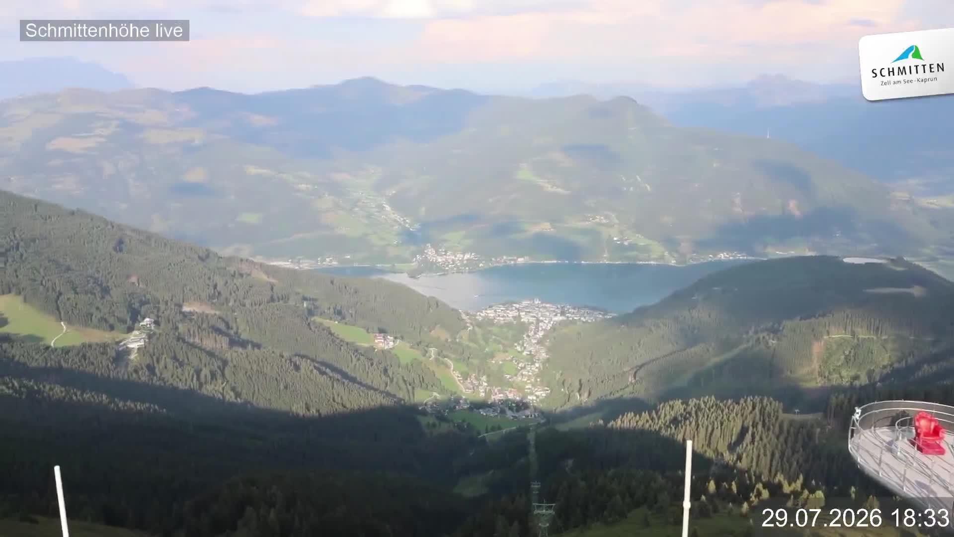 Archiv Foto Webcam Blick vom Gipfel der Schmittenhöhe