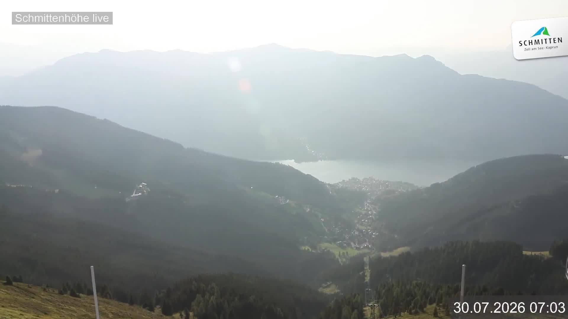 Archiv Foto Webcam Blick vom Gipfel der Schmittenhöhe
