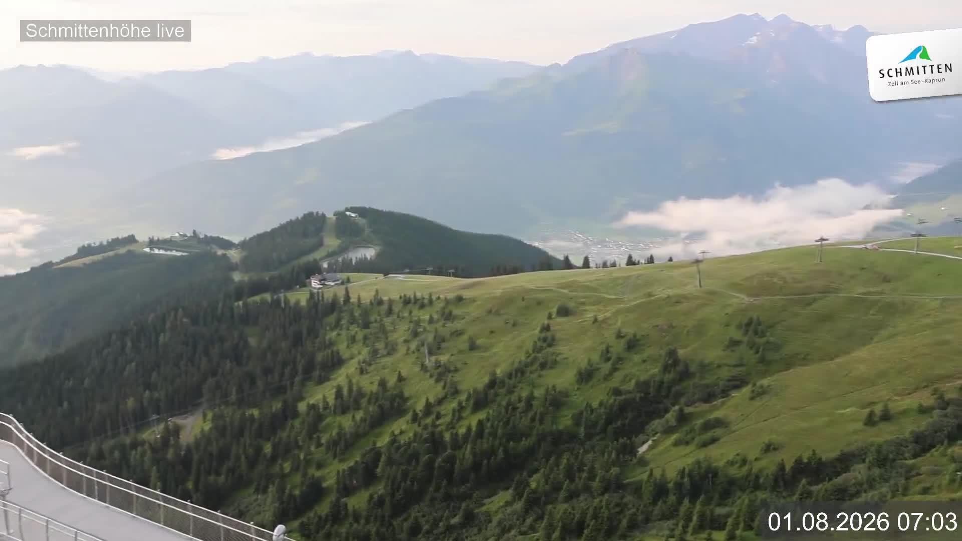 Archiv Foto Webcam Blick vom Gipfel der Schmittenhöhe