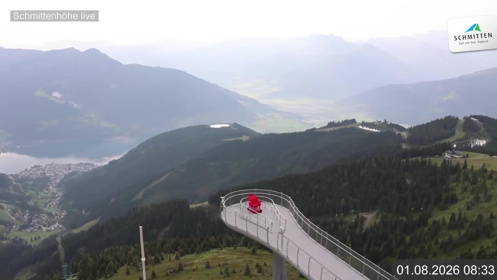 Archiv Foto Webcam Blick vom Gipfel der Schmittenhöhe