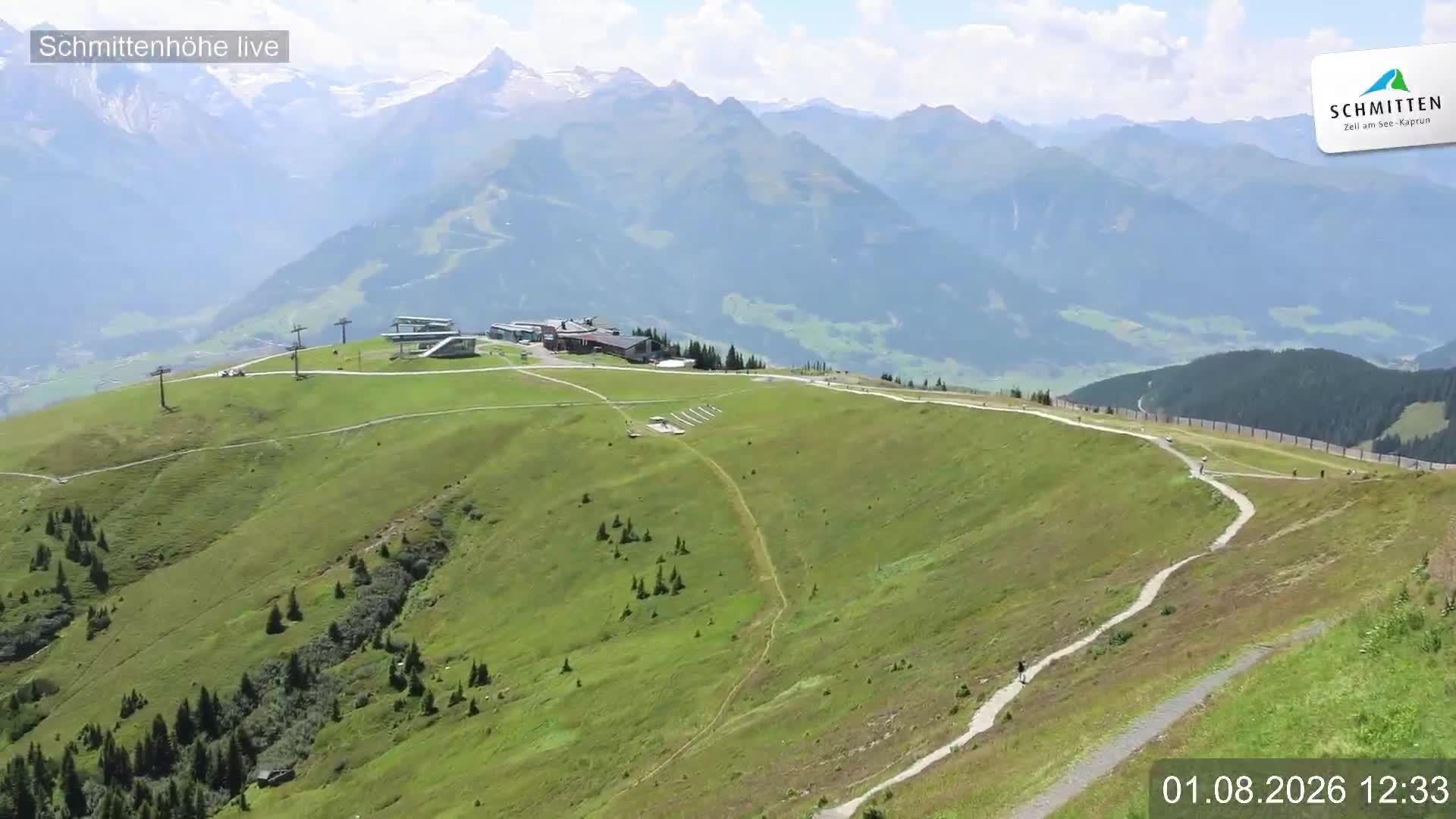 Archiv Foto Webcam Blick vom Gipfel der Schmittenhöhe