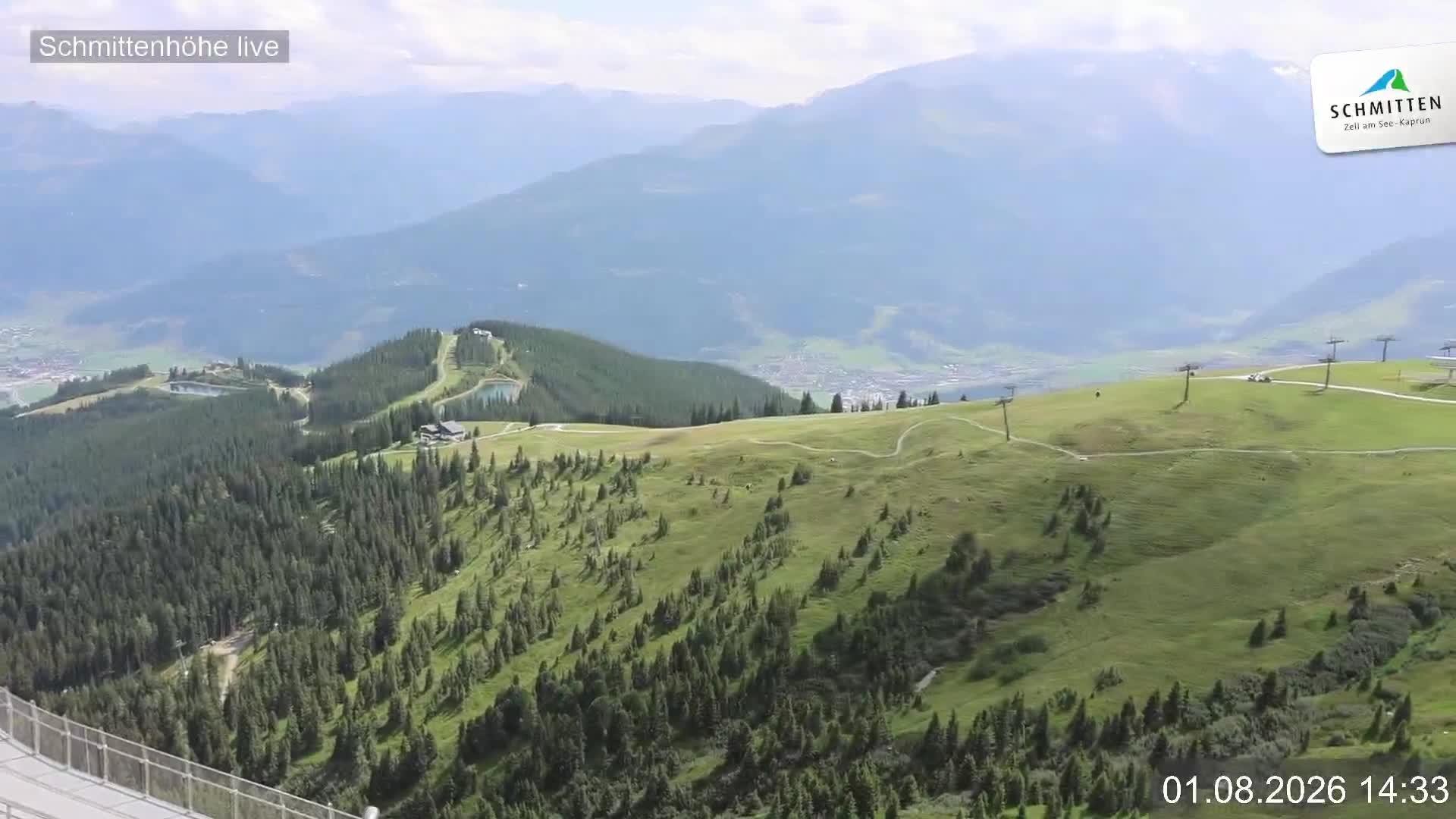 Archiv Foto Webcam Blick vom Gipfel der Schmittenhöhe