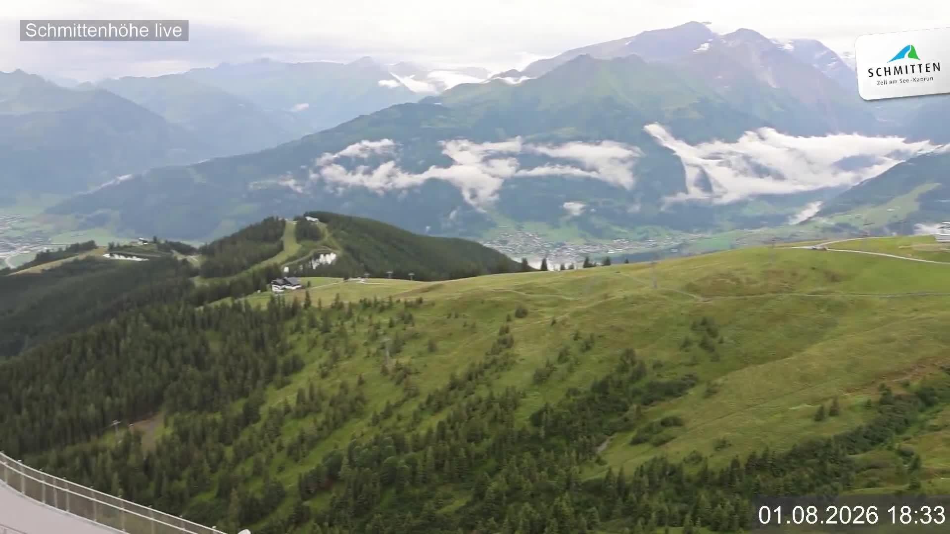 Archiv Foto Webcam Blick vom Gipfel der Schmittenhöhe
