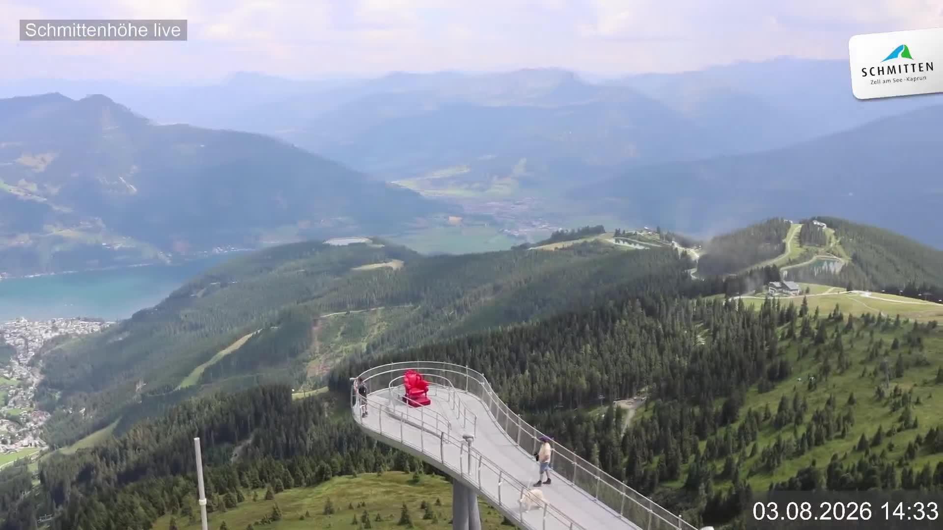 Archiv Foto Webcam Blick vom Gipfel der Schmittenhöhe