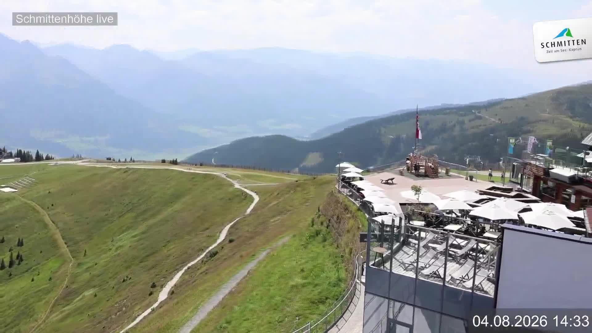 Archiv Foto Webcam Blick vom Gipfel der Schmittenhöhe