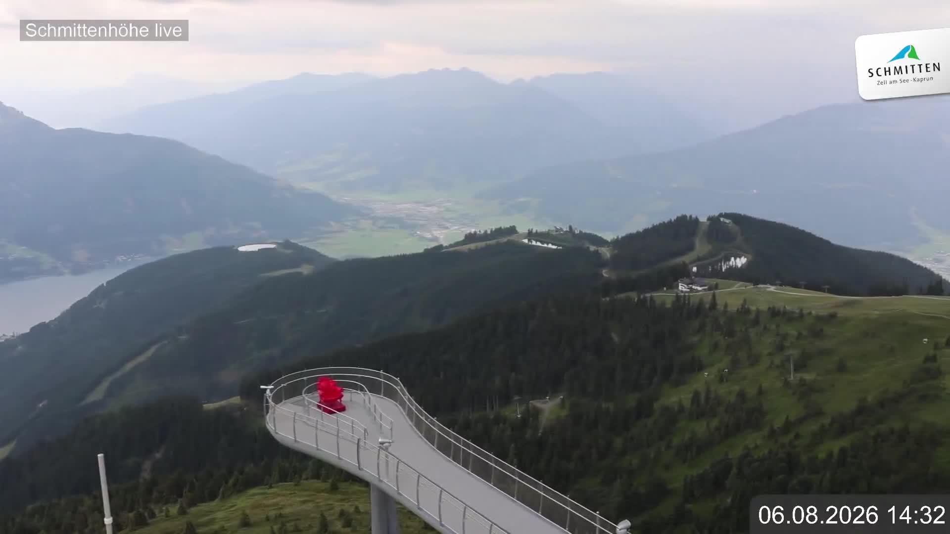 Archiv Foto Webcam Blick vom Gipfel der Schmittenhöhe