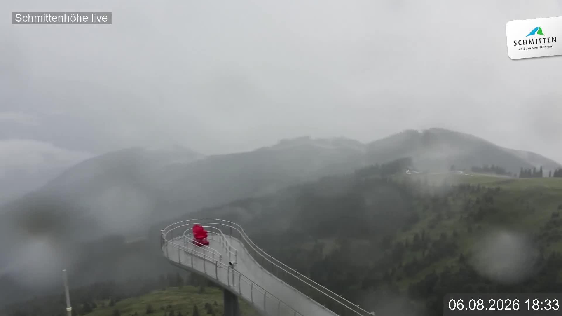 Archiv Foto Webcam Blick vom Gipfel der Schmittenhöhe