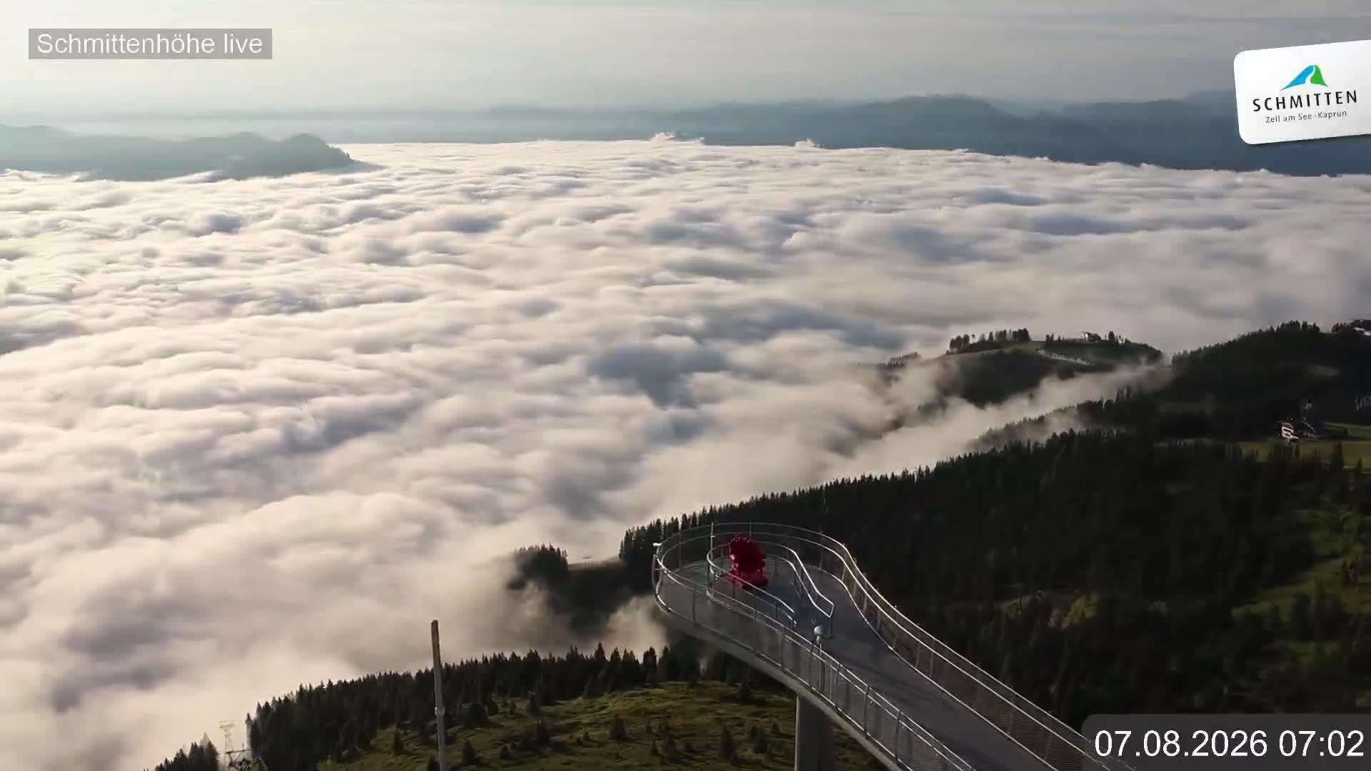 Archiv Foto Webcam Blick vom Gipfel der Schmittenhöhe