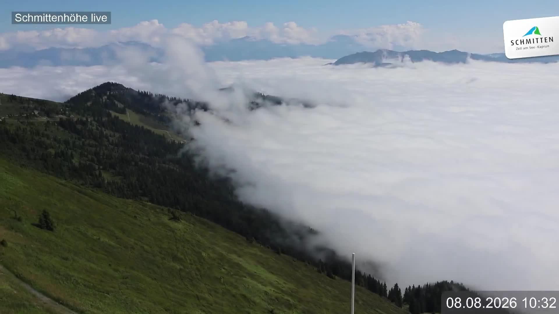 Archiv Foto Webcam Blick vom Gipfel der Schmittenhöhe