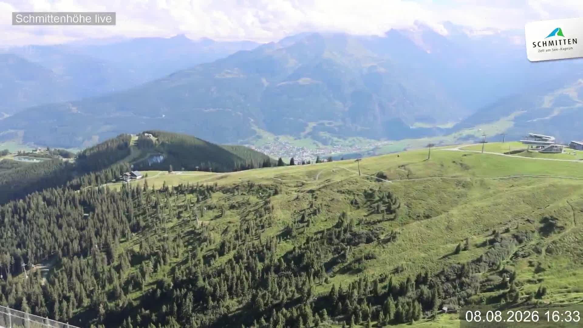 Archiv Foto Webcam Blick vom Gipfel der Schmittenhöhe