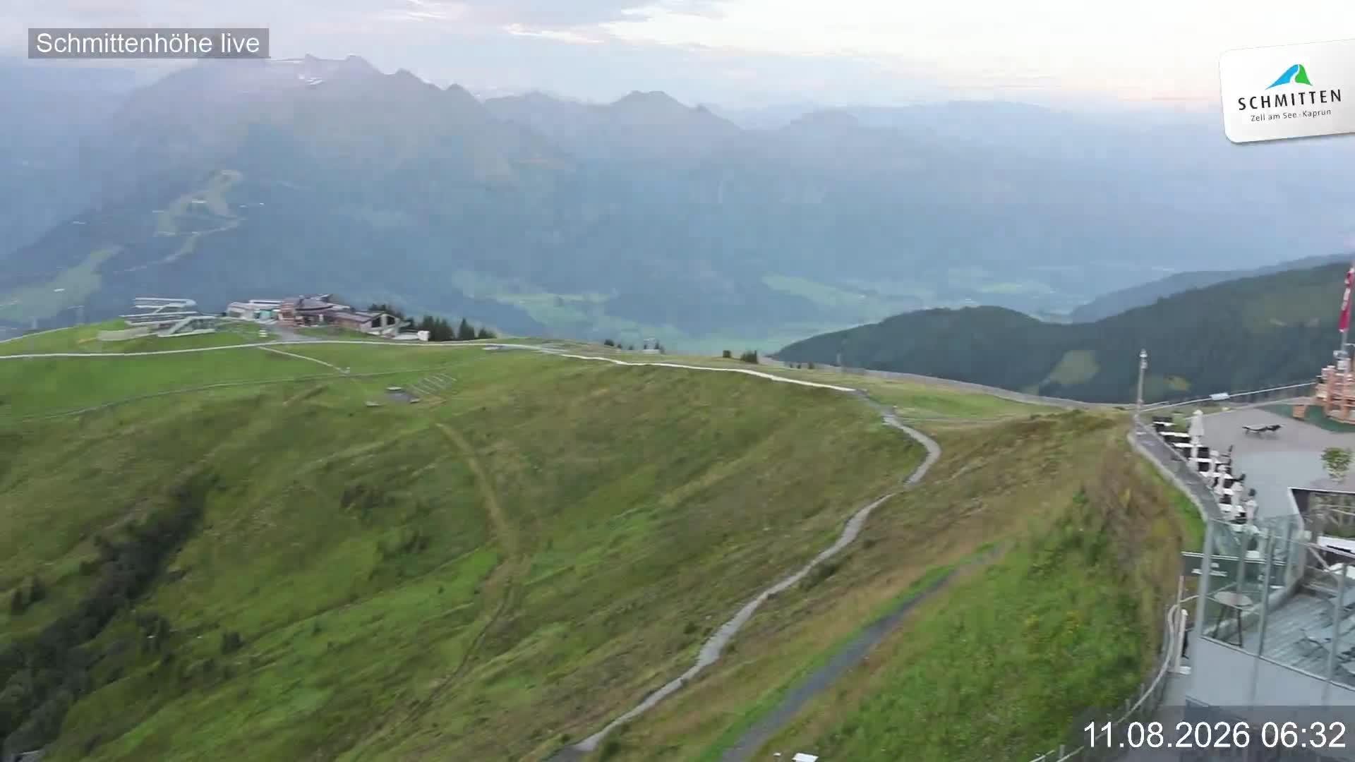 Archiv Foto Webcam Blick vom Gipfel der Schmittenhöhe