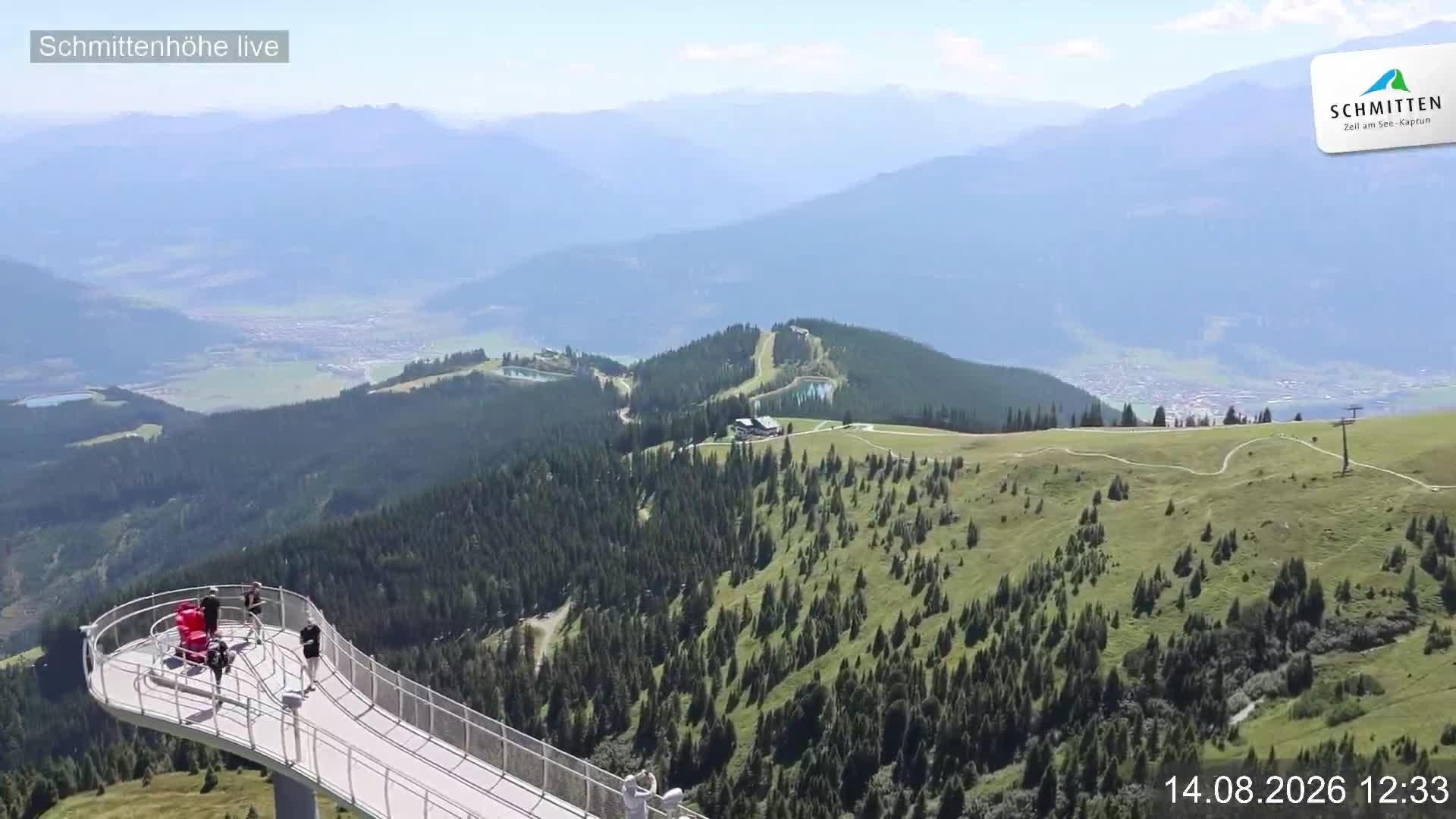 Archiv Foto Webcam Blick vom Gipfel der Schmittenhöhe