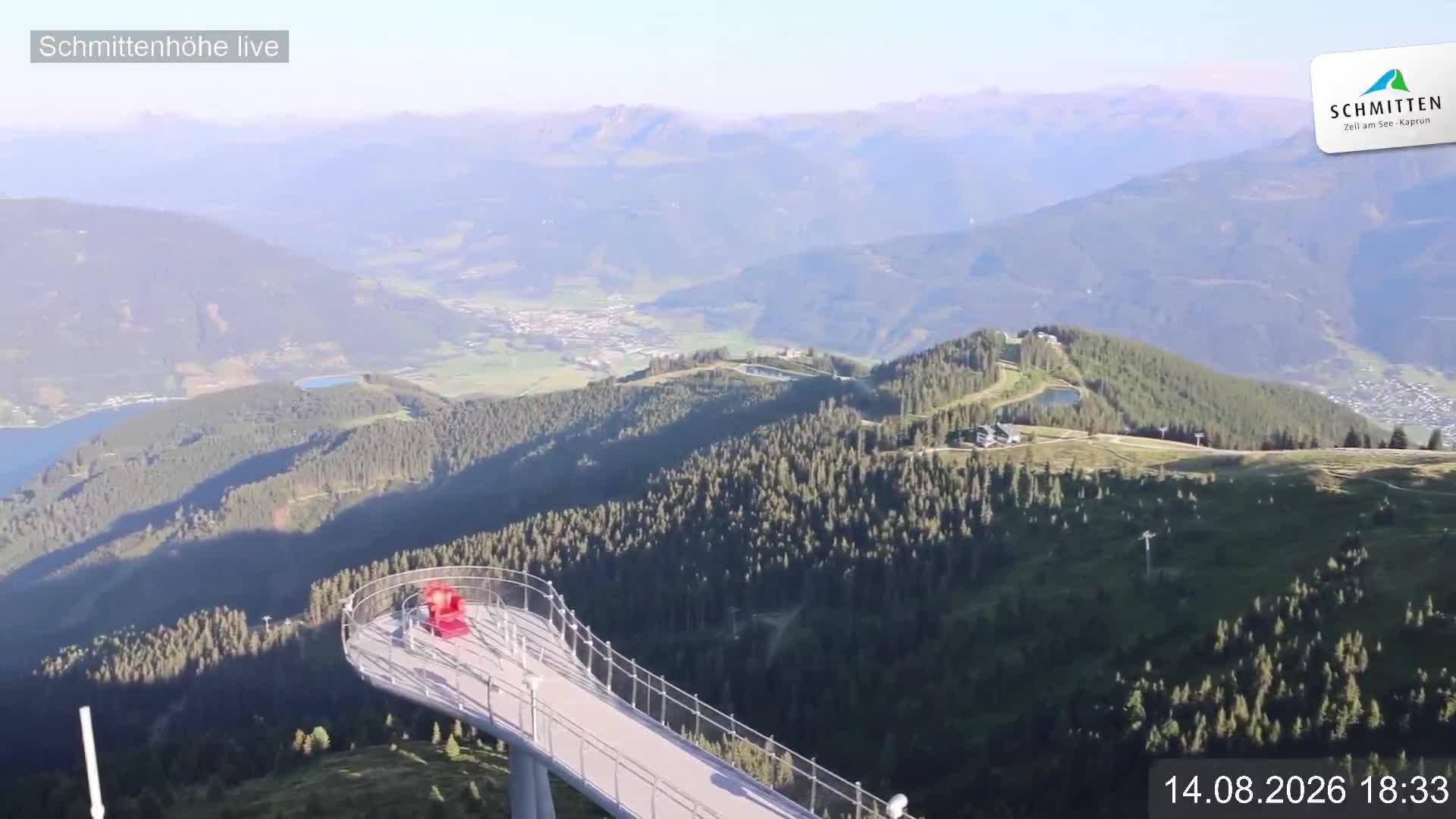 Archiv Foto Webcam Blick vom Gipfel der Schmittenhöhe