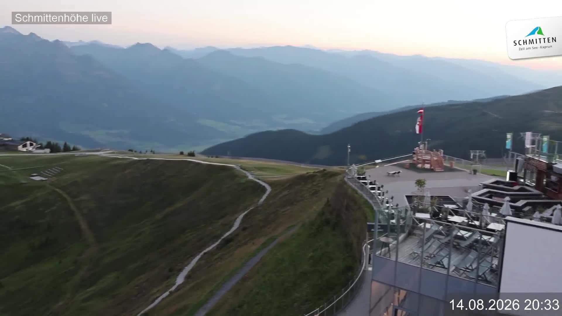 Archiv Foto Webcam Blick vom Gipfel der Schmittenhöhe