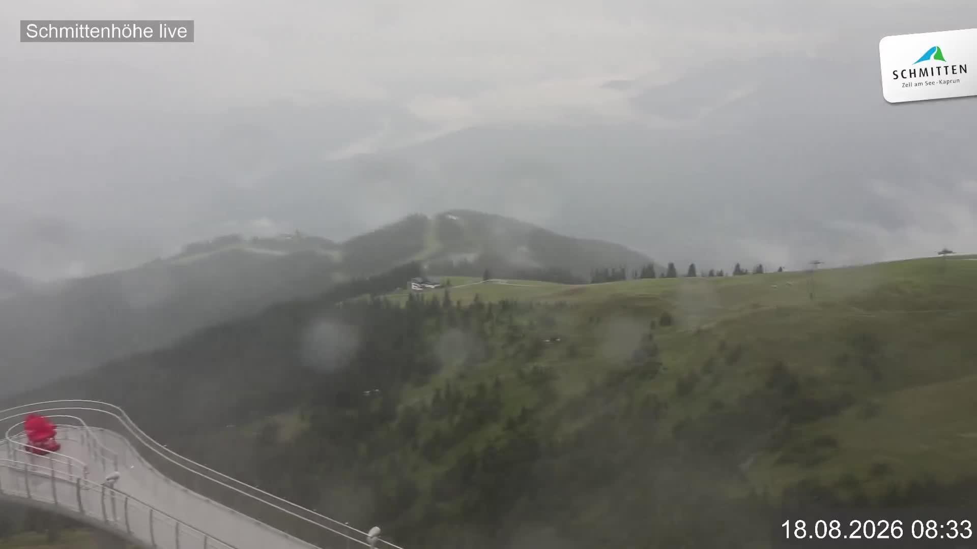 Archiv Foto Webcam Blick vom Gipfel der Schmittenhöhe
