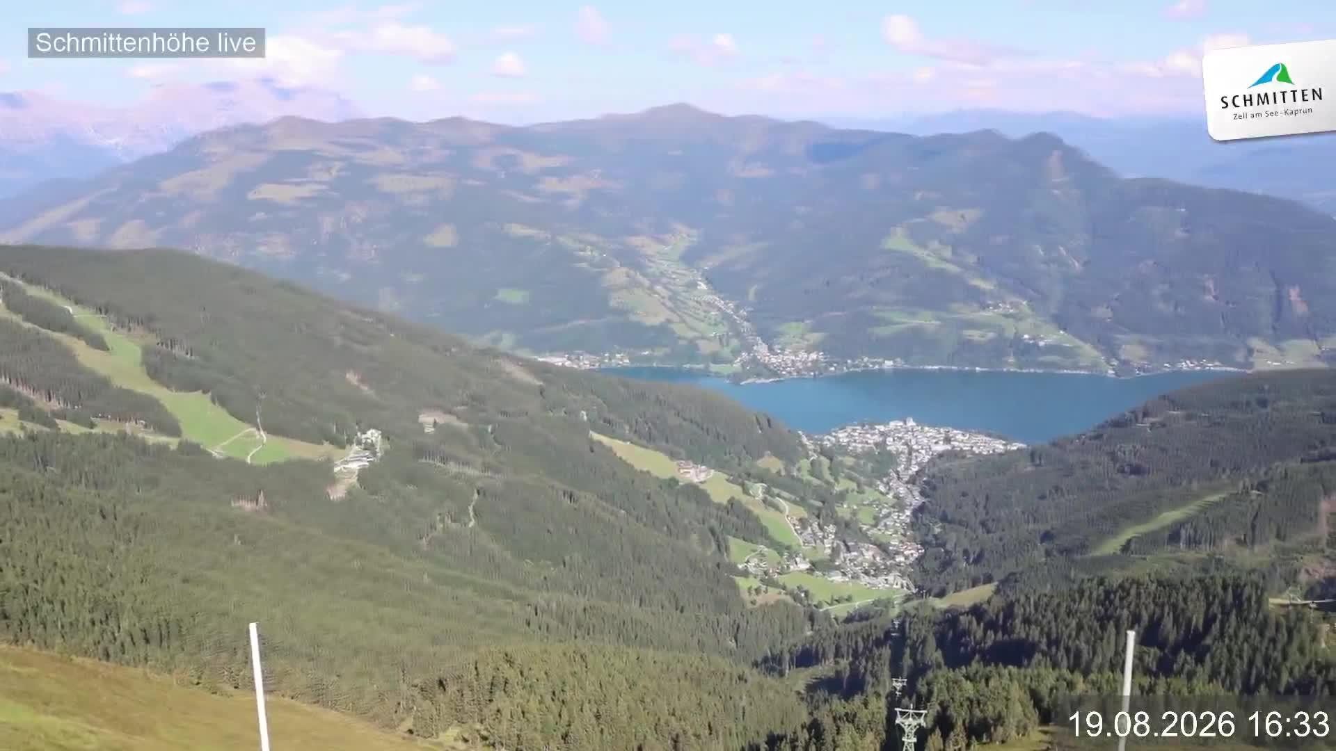 Archiv Foto Webcam Blick vom Gipfel der Schmittenhöhe