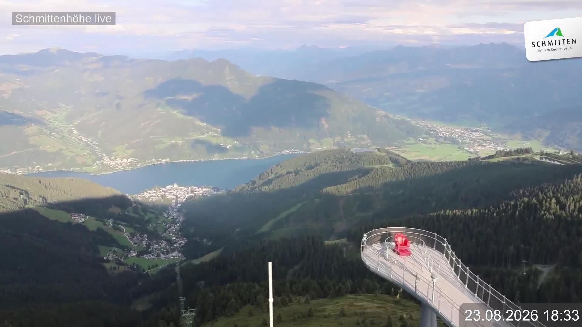 Archiv Foto Webcam Blick vom Gipfel der Schmittenhöhe