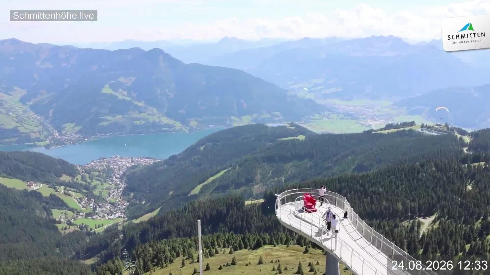 Archiv Foto Webcam Blick vom Gipfel der Schmittenhöhe