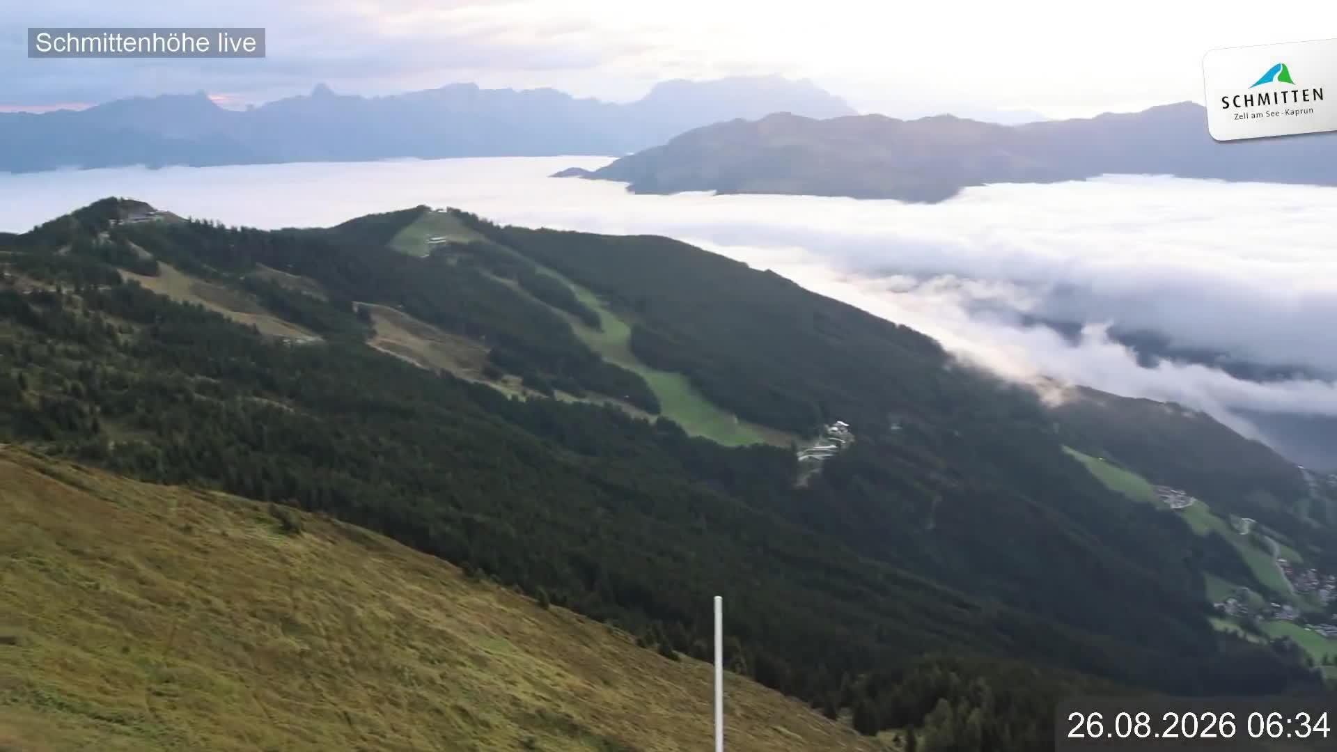 Archiv Foto Webcam Blick vom Gipfel der Schmittenhöhe