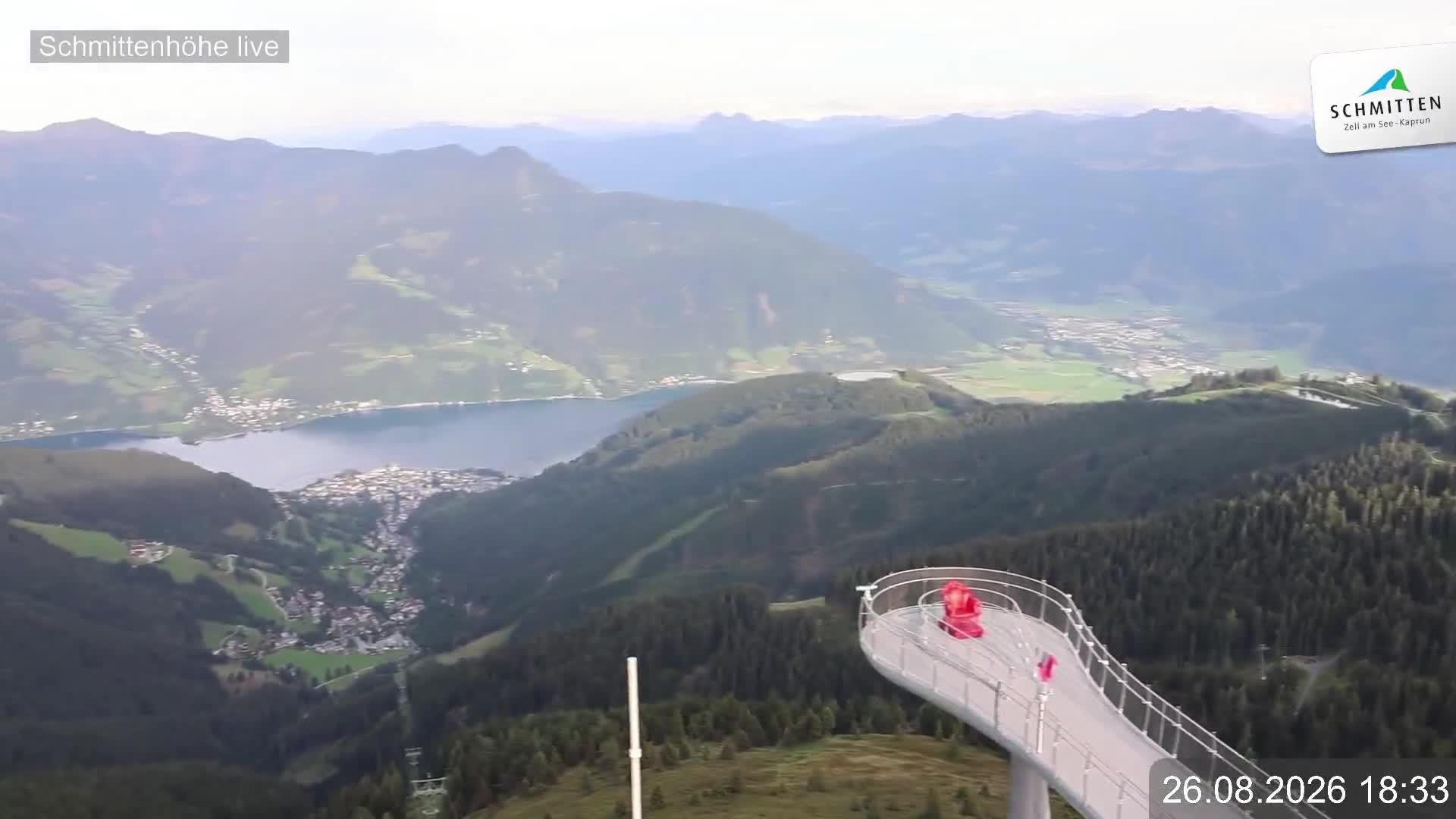 Archiv Foto Webcam Blick vom Gipfel der Schmittenhöhe