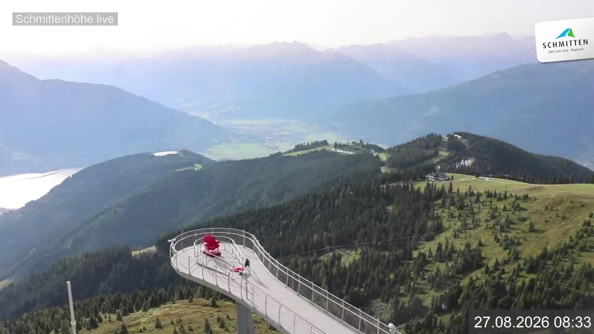 Archiv Foto Webcam Blick vom Gipfel der Schmittenhöhe
