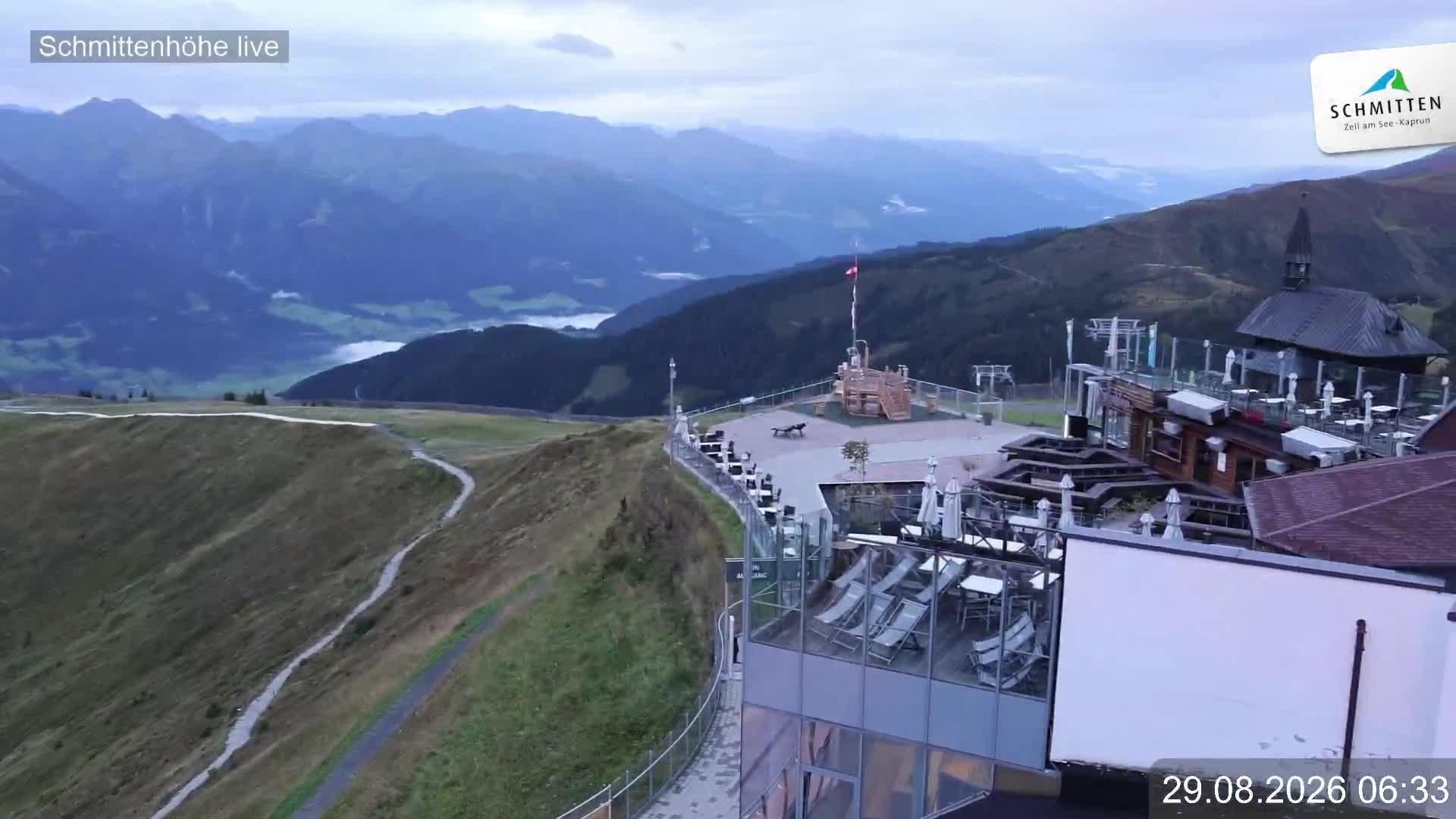 Archiv Foto Webcam Blick vom Gipfel der Schmittenhöhe