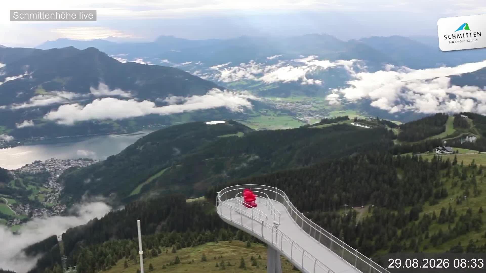 Archiv Foto Webcam Blick vom Gipfel der Schmittenhöhe
