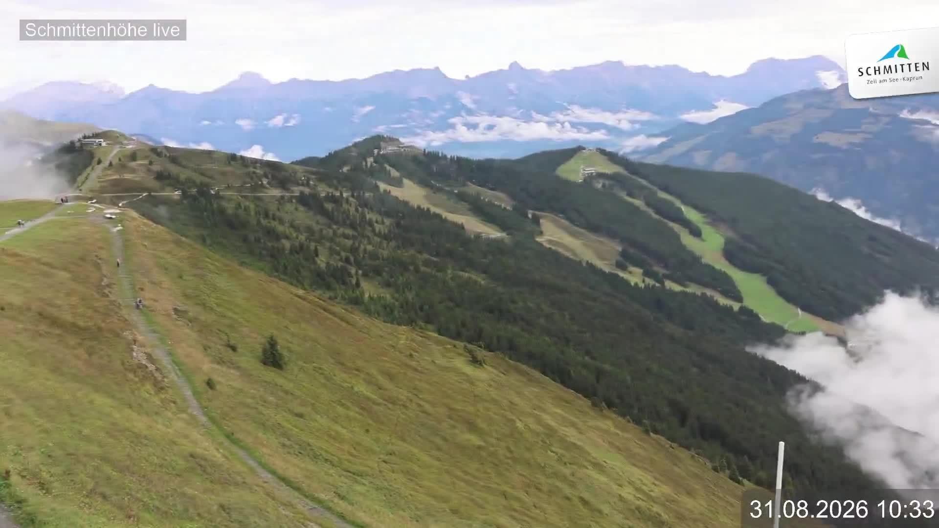 Archiv Foto Webcam Blick vom Gipfel der Schmittenhöhe