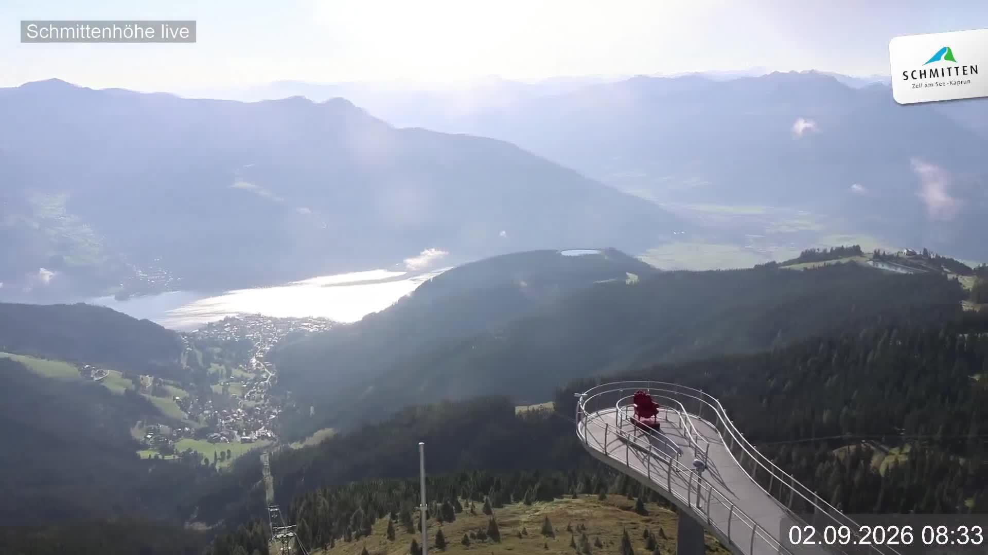 Archiv Foto Webcam Blick vom Gipfel der Schmittenhöhe