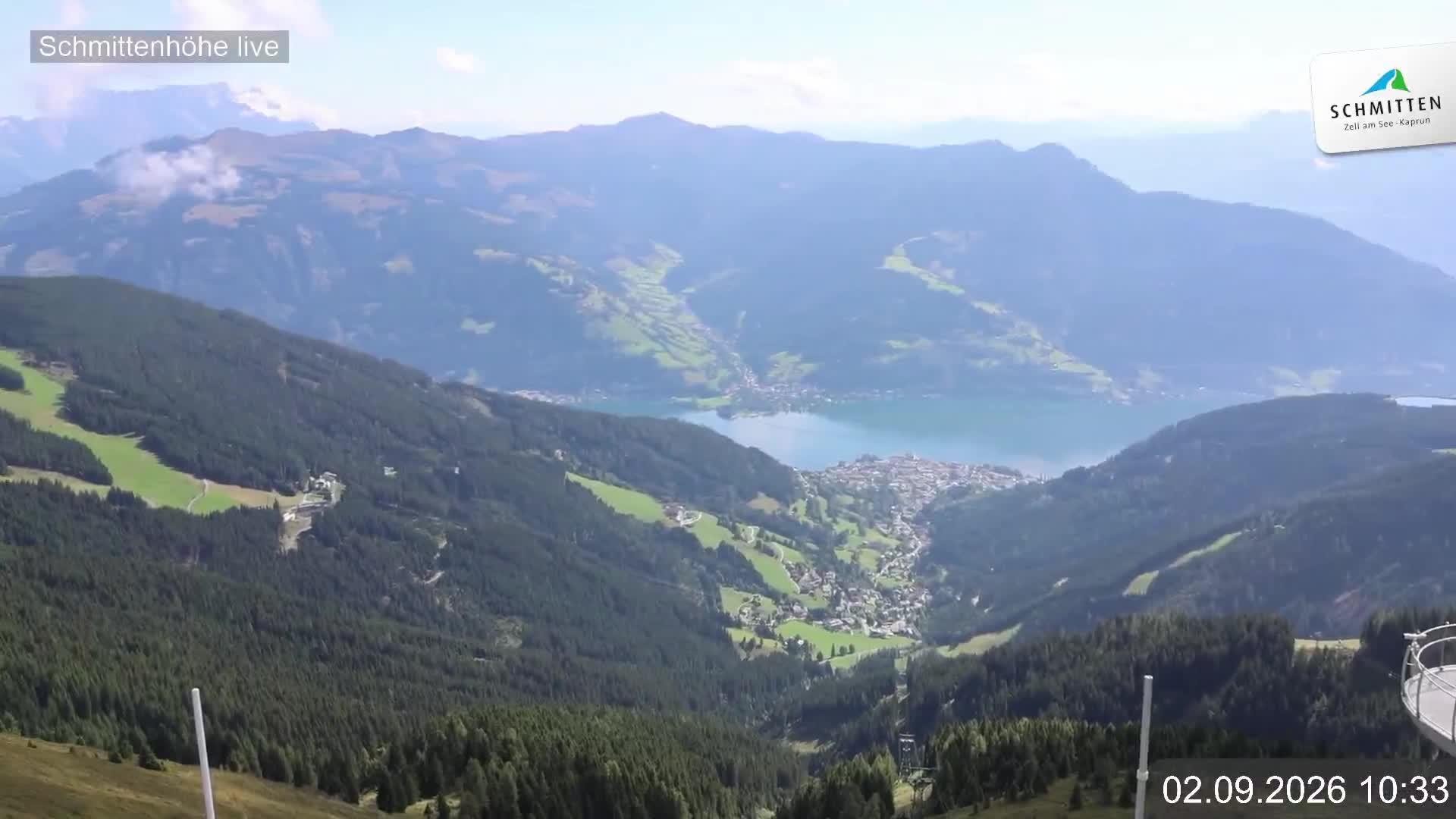Archiv Foto Webcam Blick vom Gipfel der Schmittenhöhe