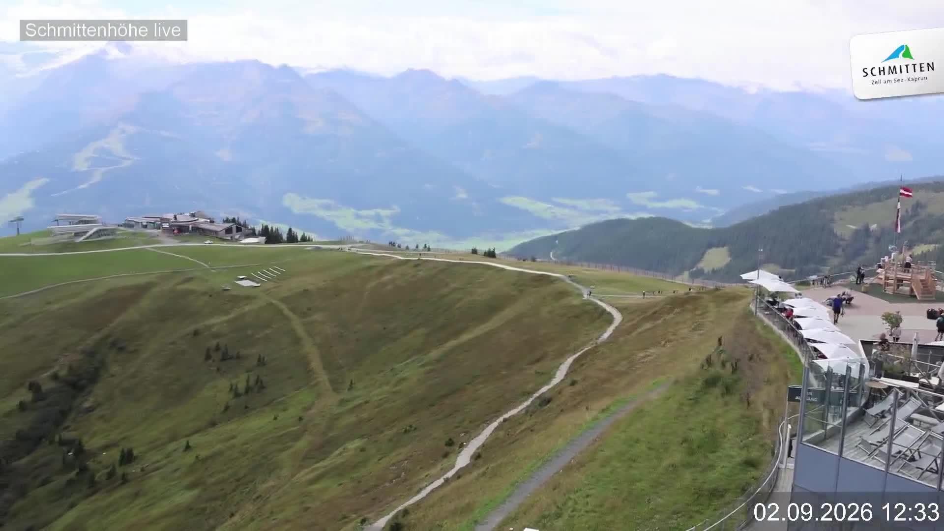 Archiv Foto Webcam Blick vom Gipfel der Schmittenhöhe