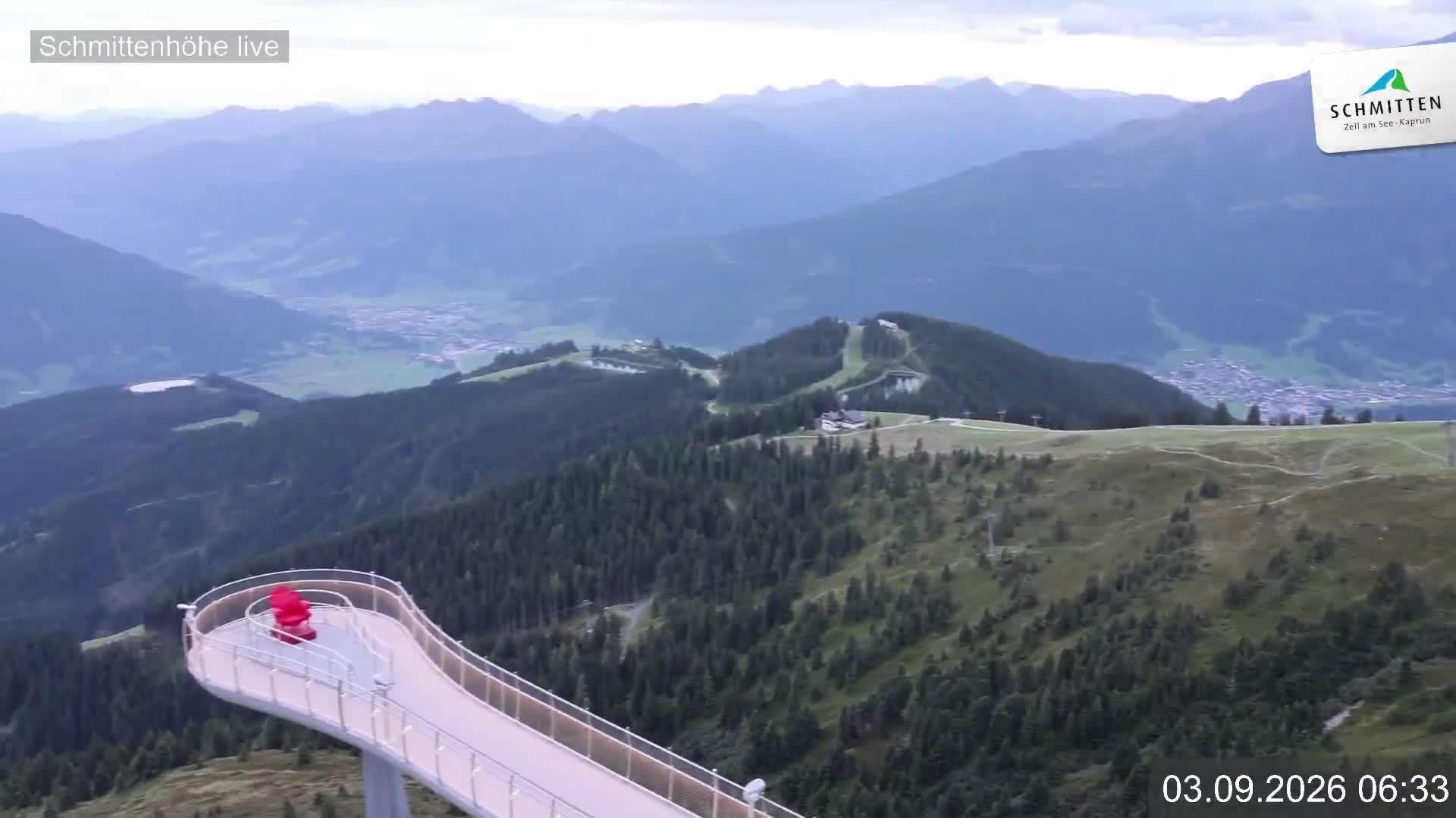 Archiv Foto Webcam Blick vom Gipfel der Schmittenhöhe