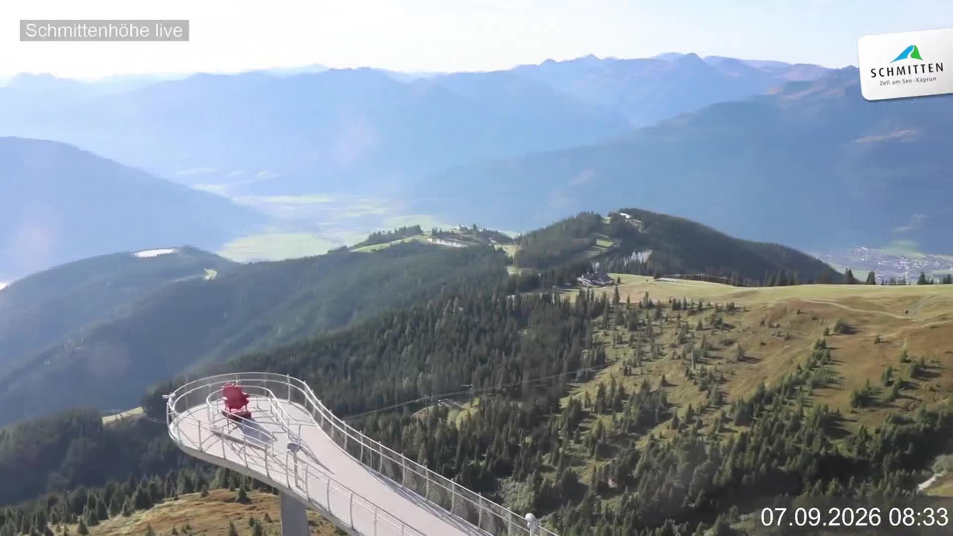 Archiv Foto Webcam Blick vom Gipfel der Schmittenhöhe