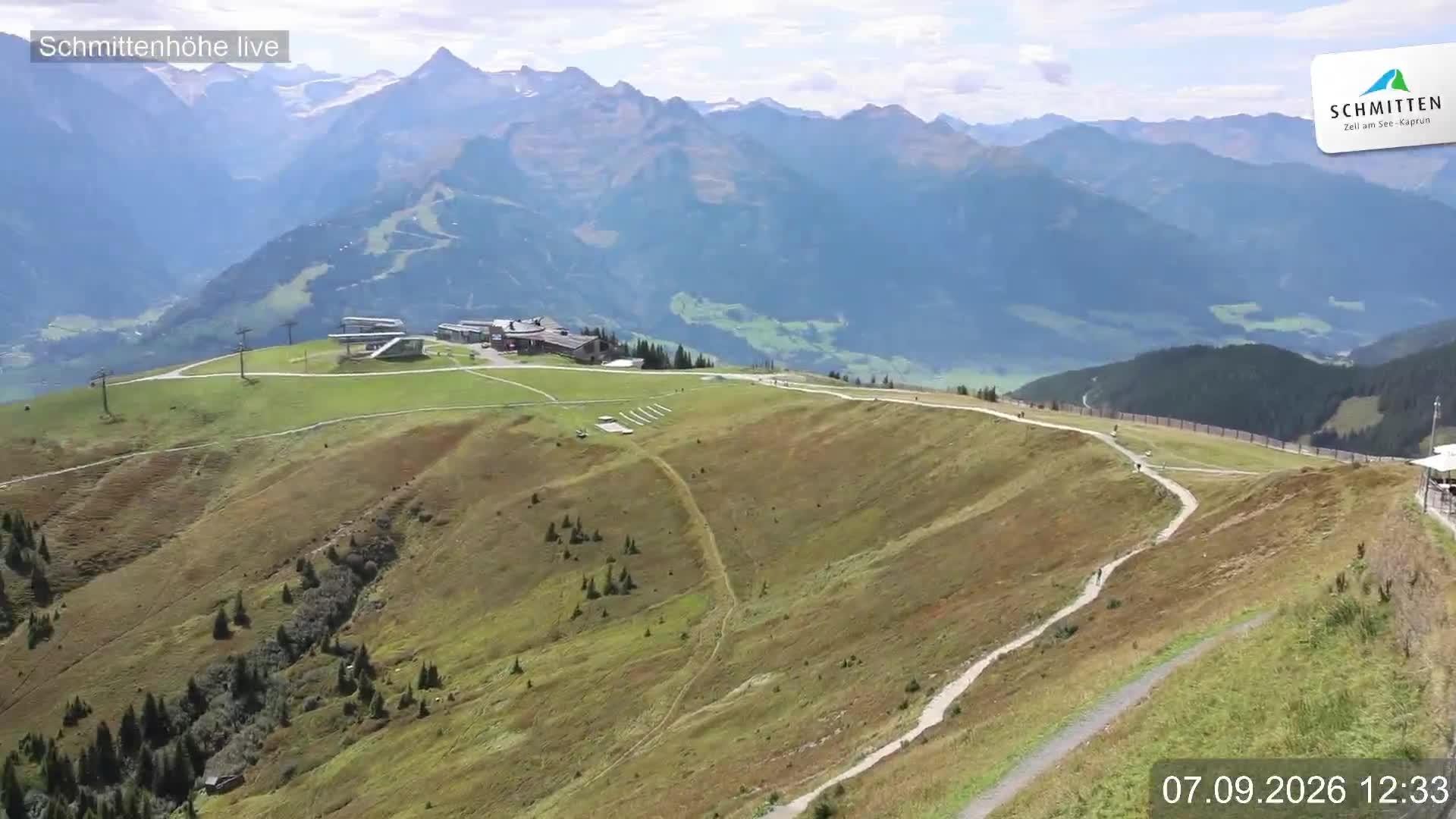 Archiv Foto Webcam Blick vom Gipfel der Schmittenhöhe