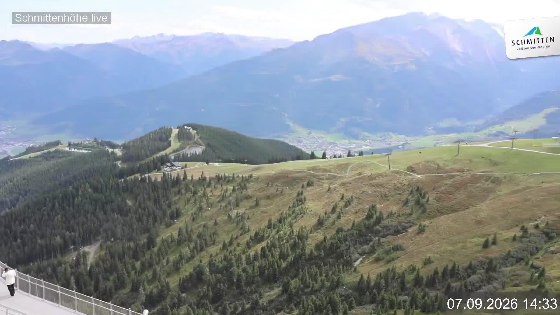 Archiv Foto Webcam Blick vom Gipfel der Schmittenhöhe