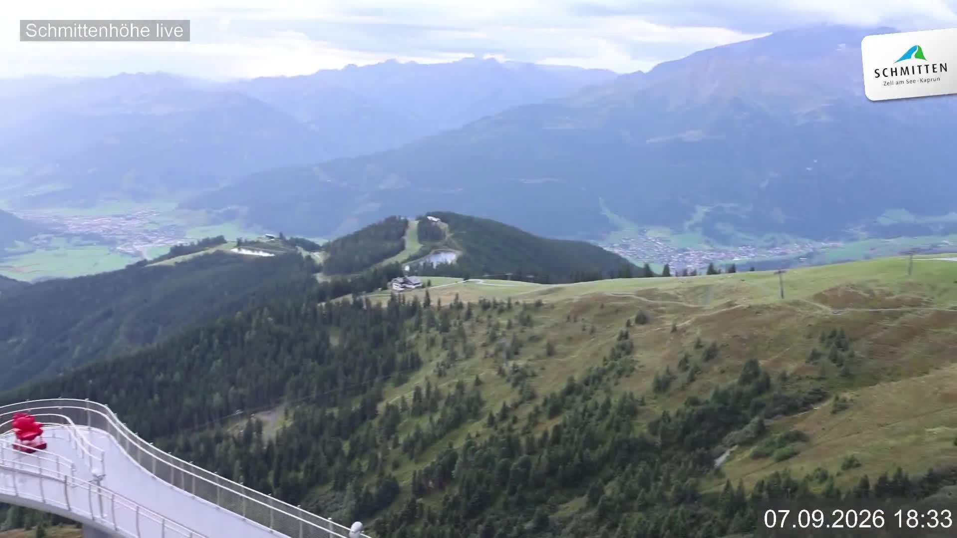 Archiv Foto Webcam Blick vom Gipfel der Schmittenhöhe