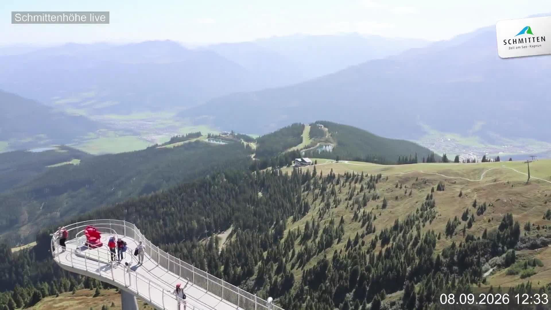 Archiv Foto Webcam Blick vom Gipfel der Schmittenhöhe