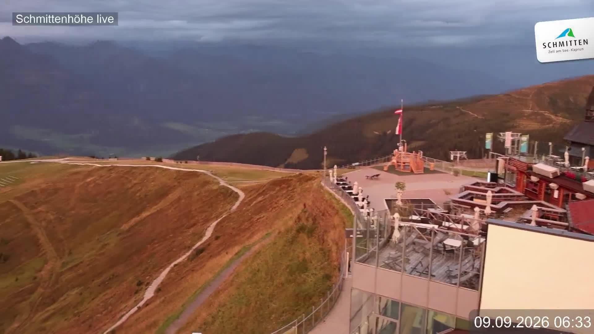 Archiv Foto Webcam Blick vom Gipfel der Schmittenhöhe