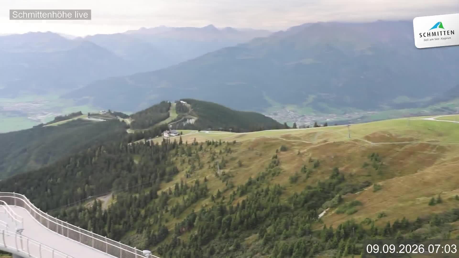 Archiv Foto Webcam Blick vom Gipfel der Schmittenhöhe