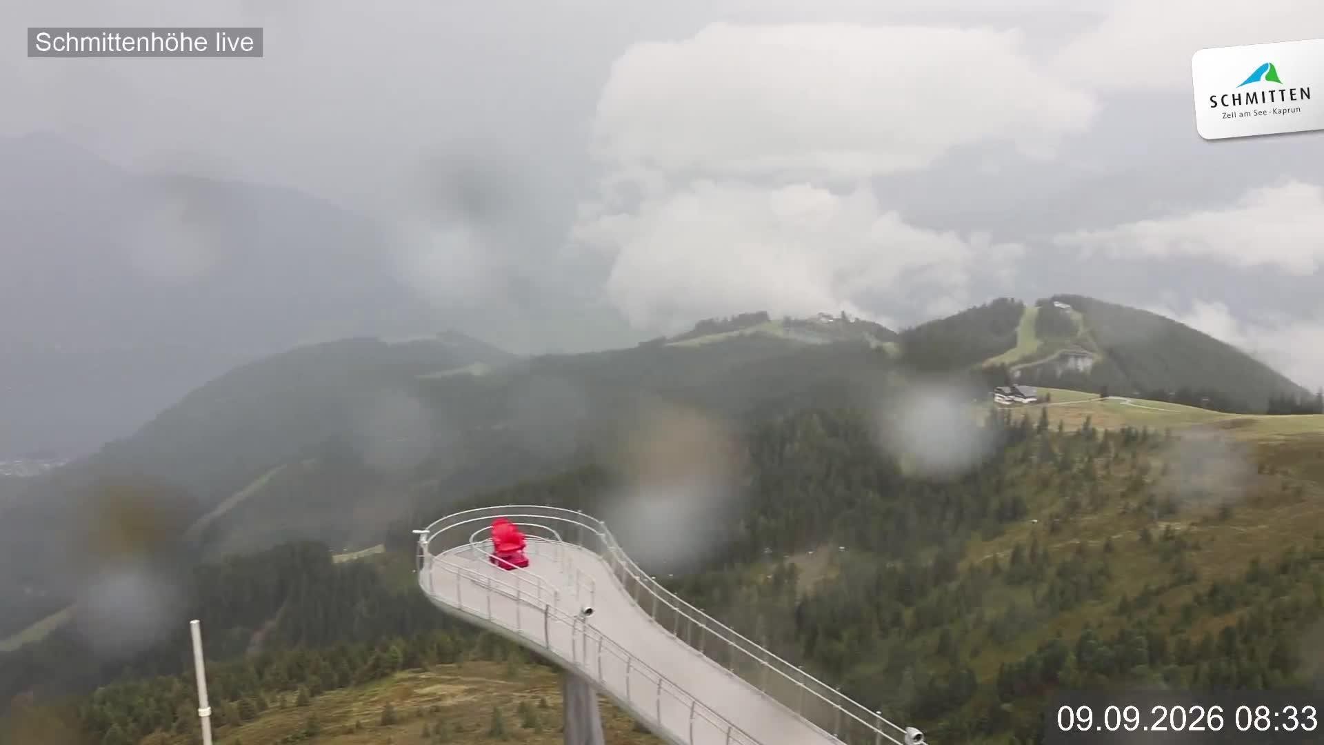 Archiv Foto Webcam Blick vom Gipfel der Schmittenhöhe