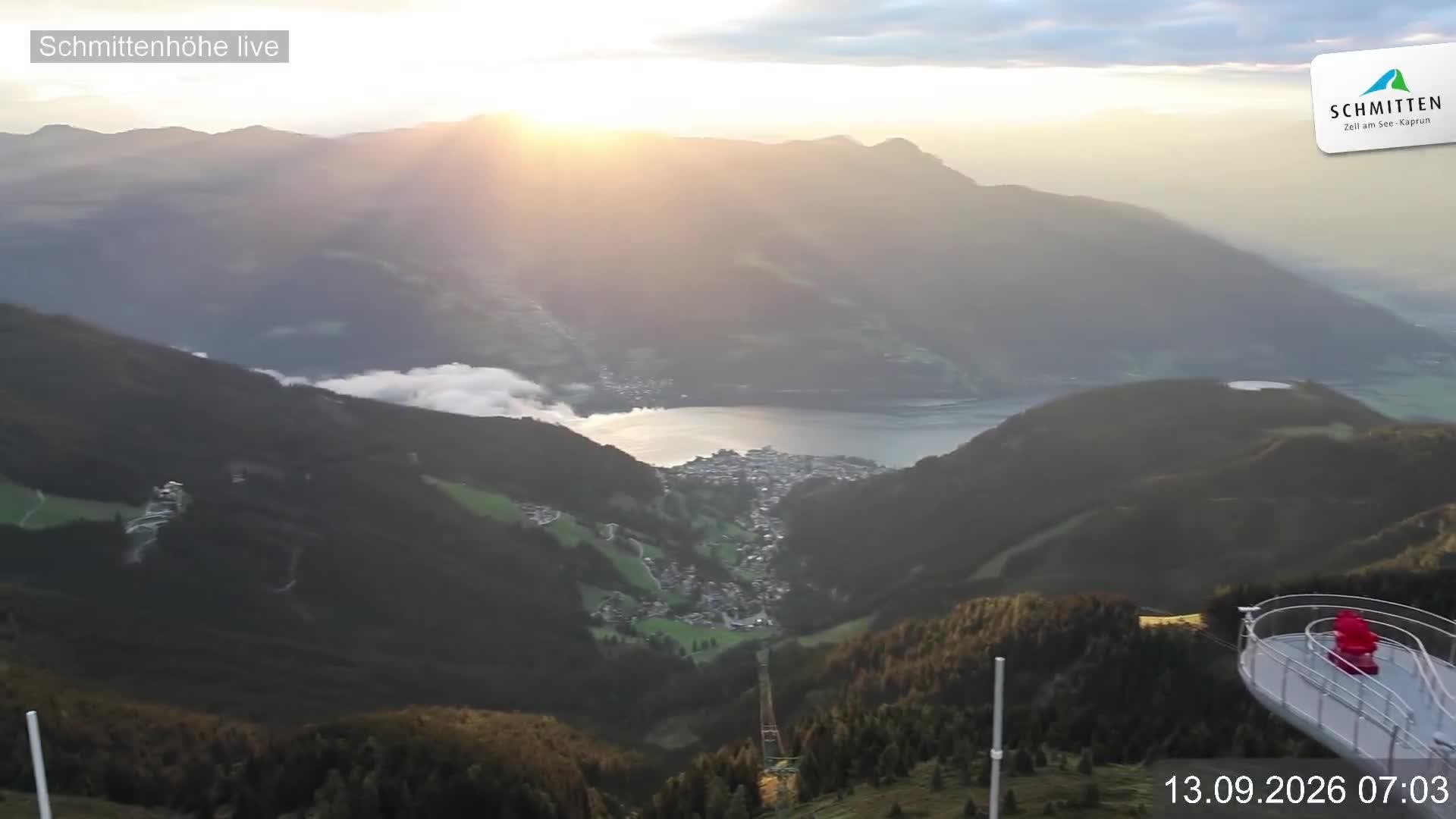 Archiv Foto Webcam Blick vom Gipfel der Schmittenhöhe
