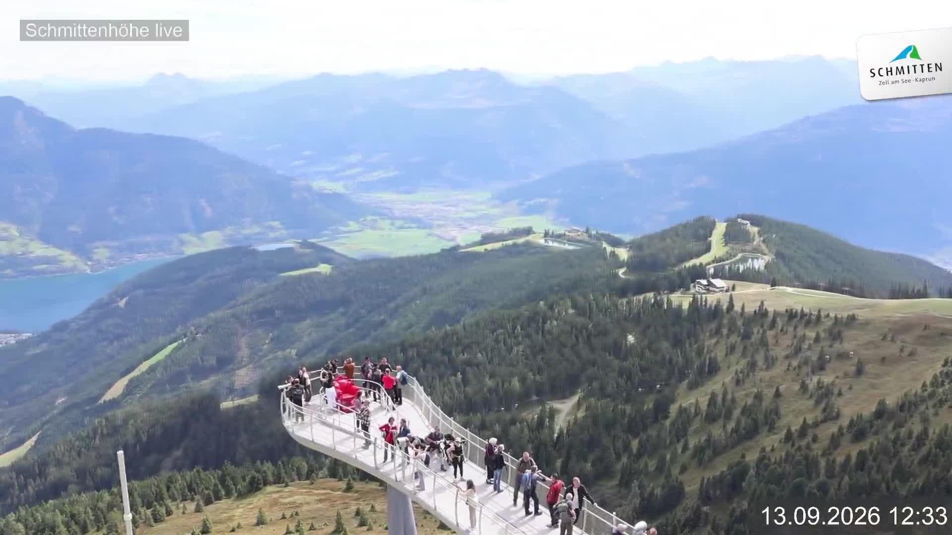 Archiv Foto Webcam Blick vom Gipfel der Schmittenhöhe