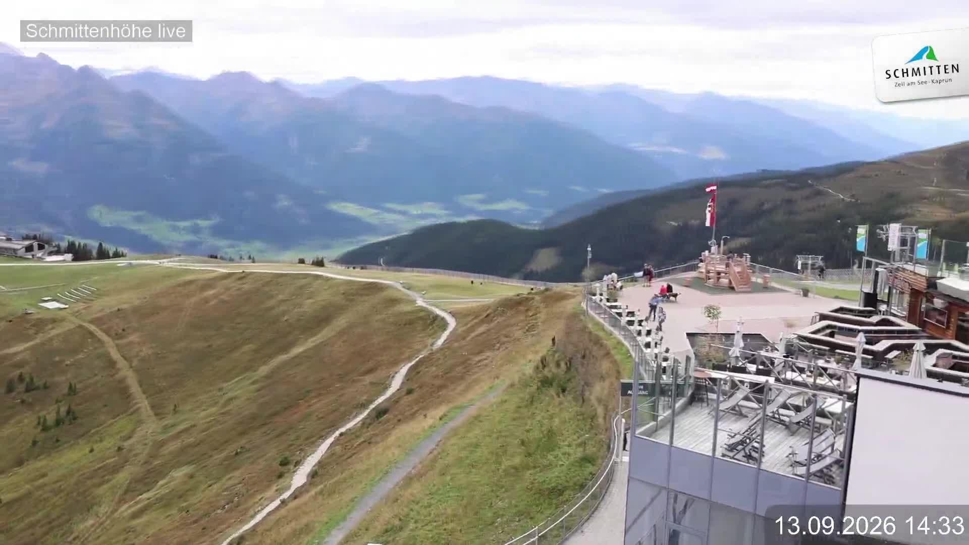 Archiv Foto Webcam Blick vom Gipfel der Schmittenhöhe