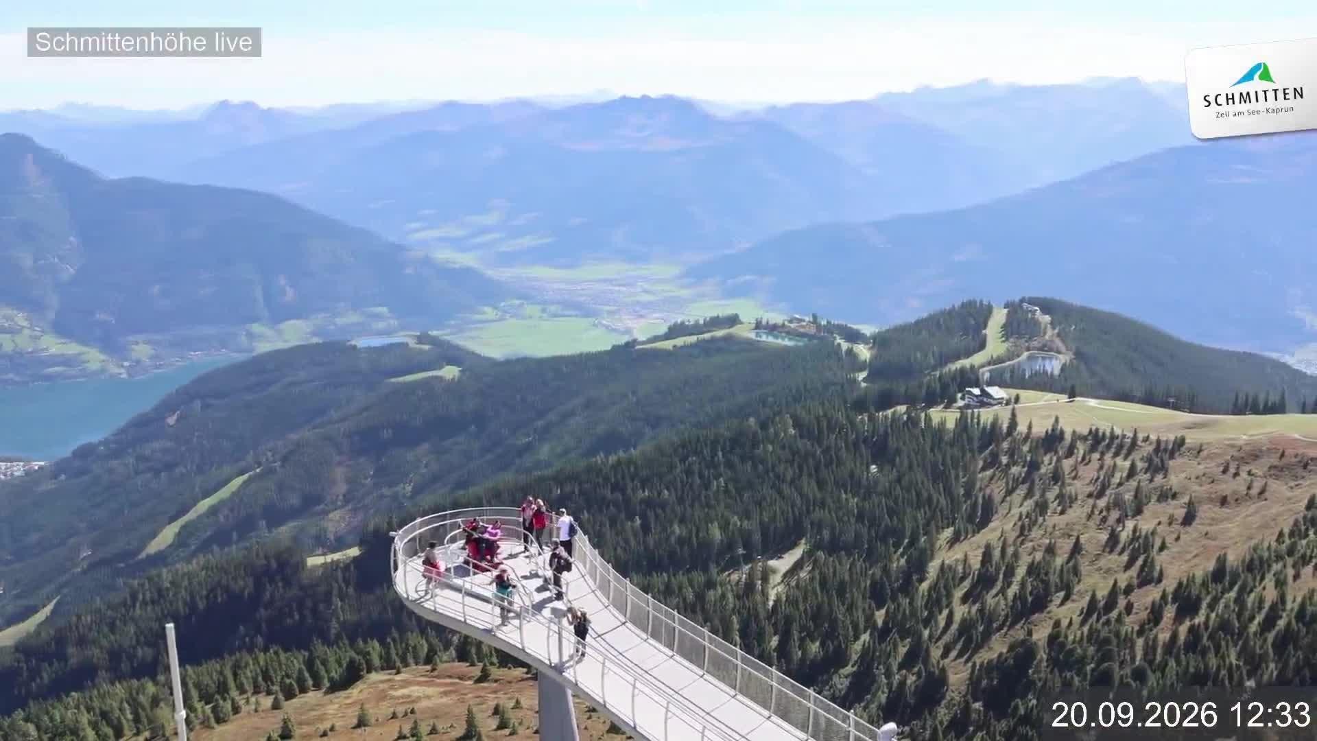 Archiv Foto Webcam Blick vom Gipfel der Schmittenhöhe