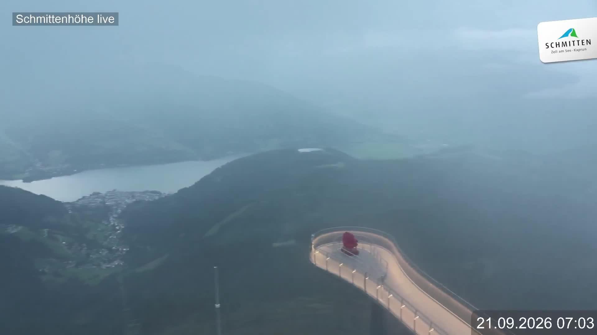 Archiv Foto Webcam Blick vom Gipfel der Schmittenhöhe