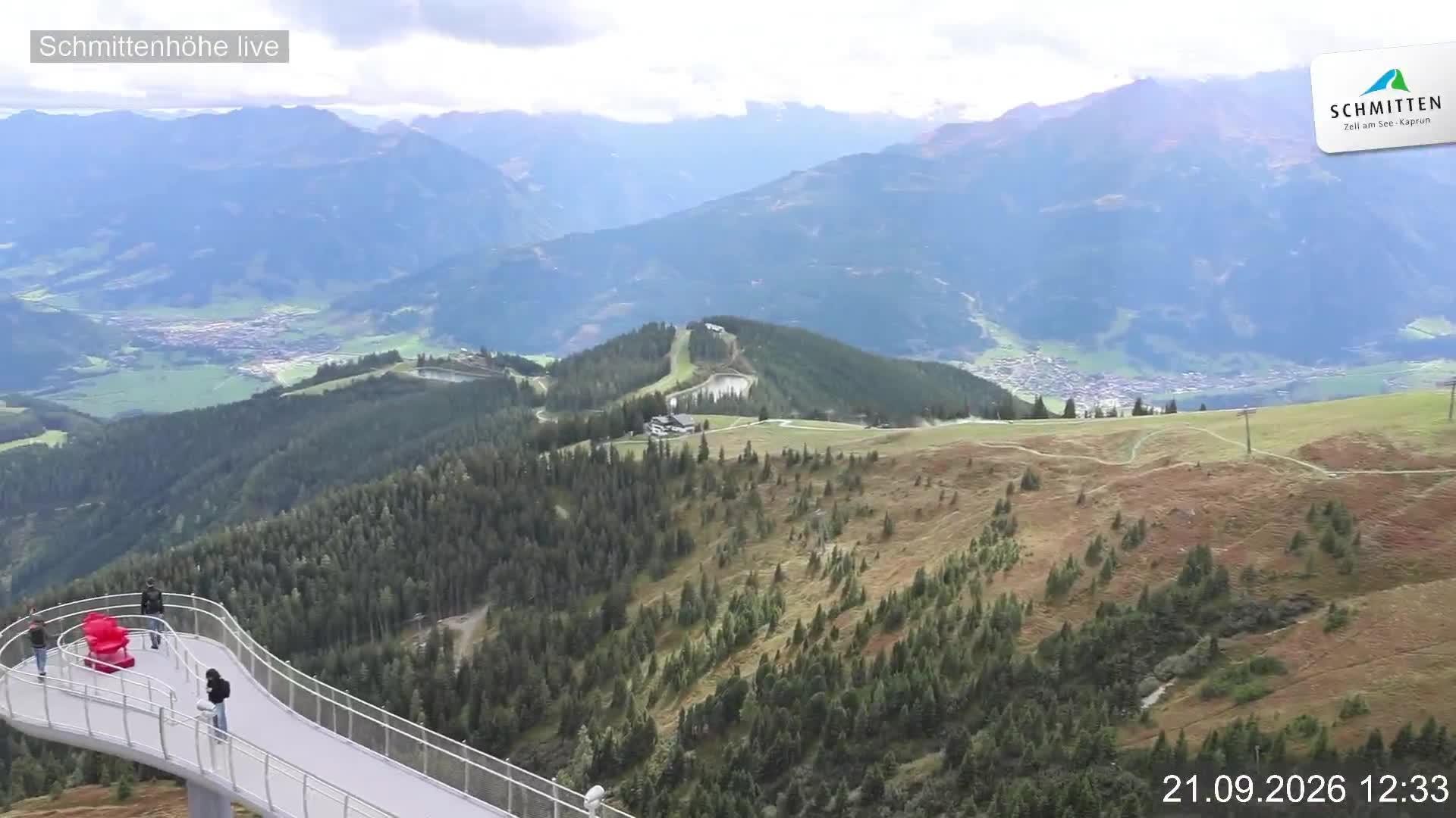 Archiv Foto Webcam Blick vom Gipfel der Schmittenhöhe