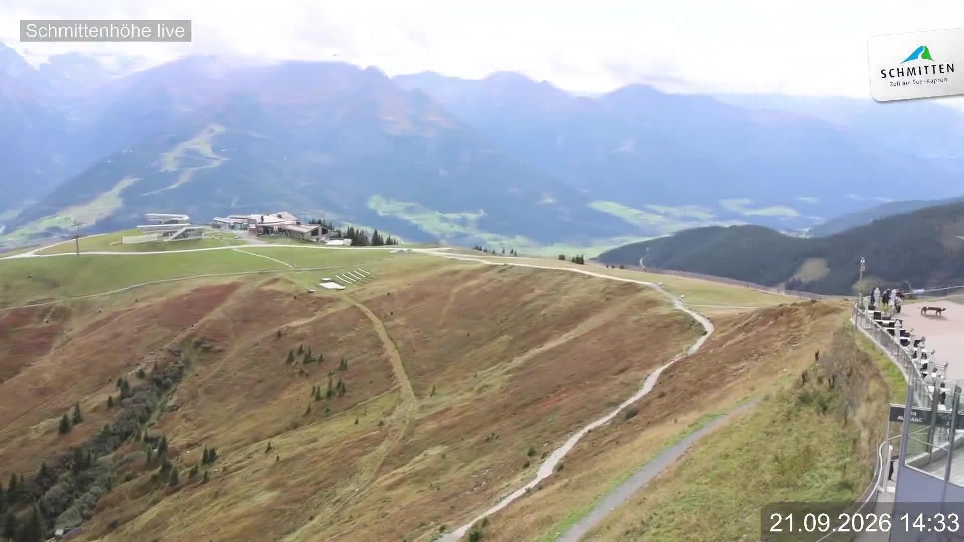 Archiv Foto Webcam Blick vom Gipfel der Schmittenhöhe