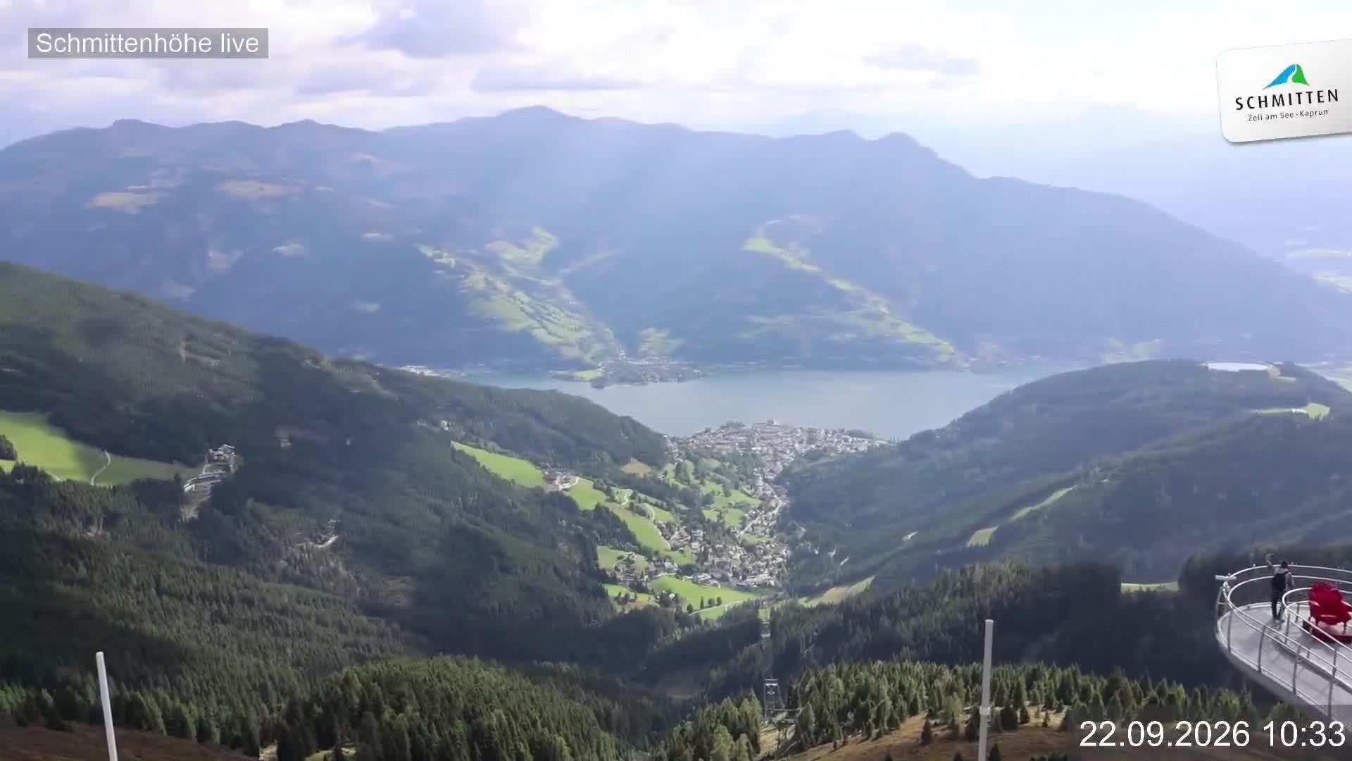 Archiv Foto Webcam Blick vom Gipfel der Schmittenhöhe