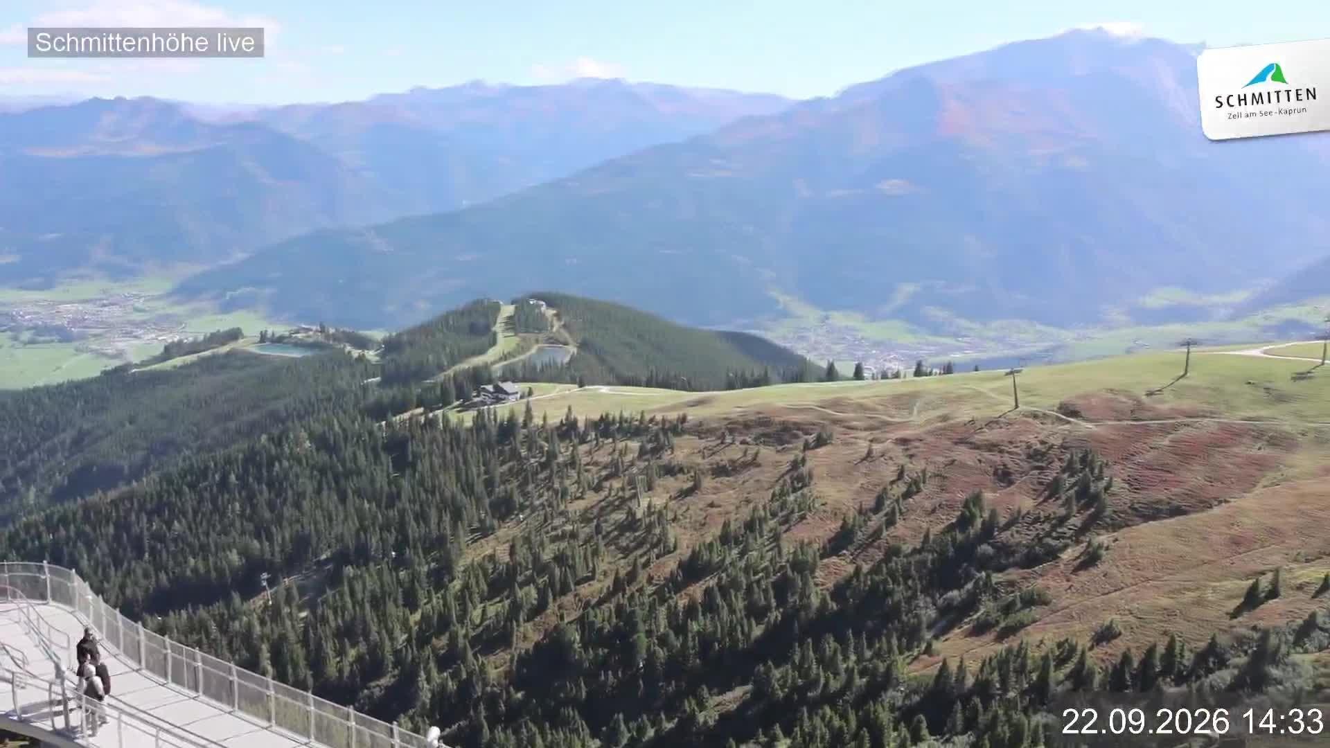 Archiv Foto Webcam Blick vom Gipfel der Schmittenhöhe